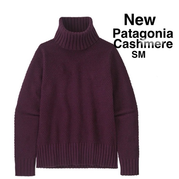 New Patagonia Recycled Cashmere Turtleneck night plum size Small w/tags⭐️⭐️⭐️⭐️ - Picture 1 of 17